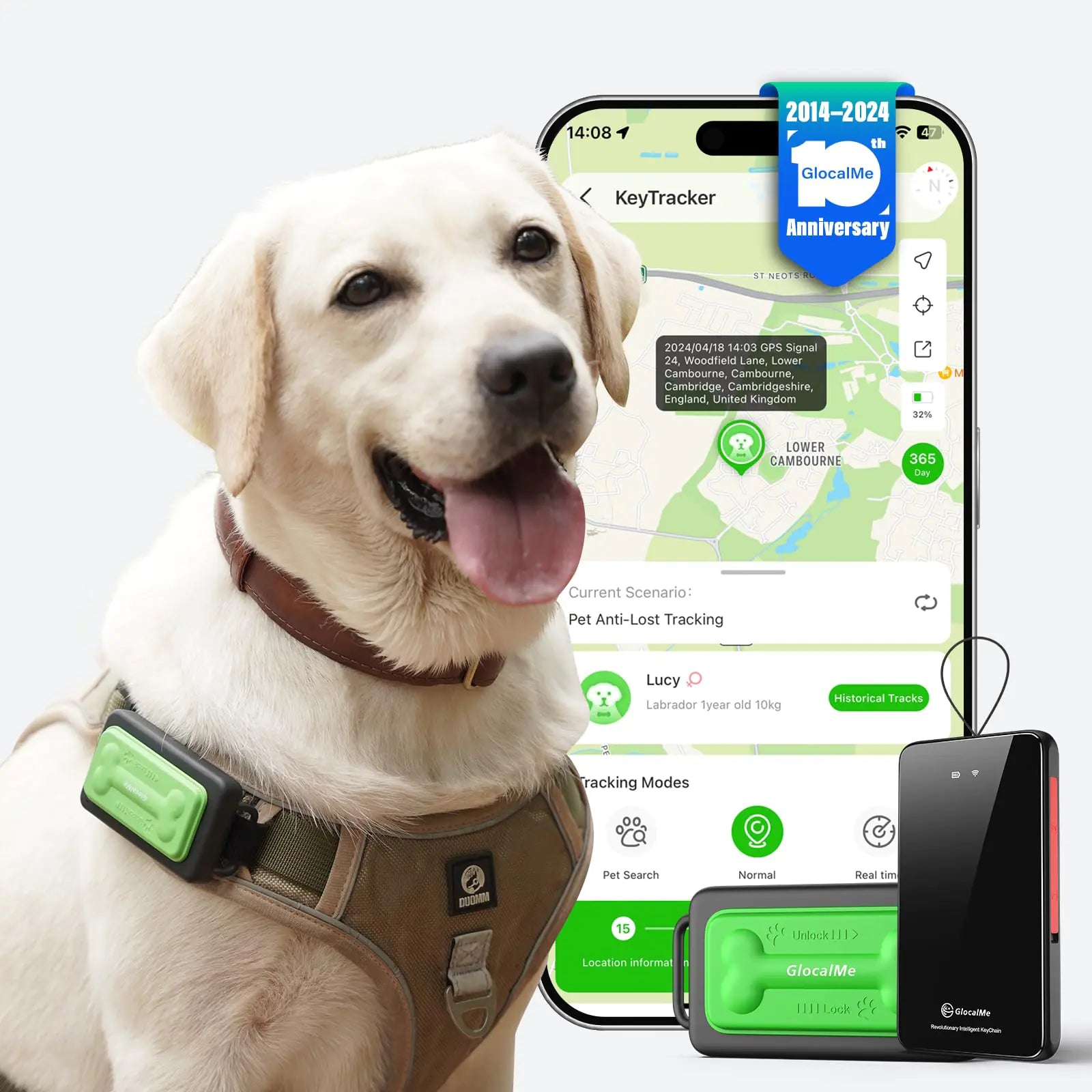 GPS Dog Tracker with Global Network Service